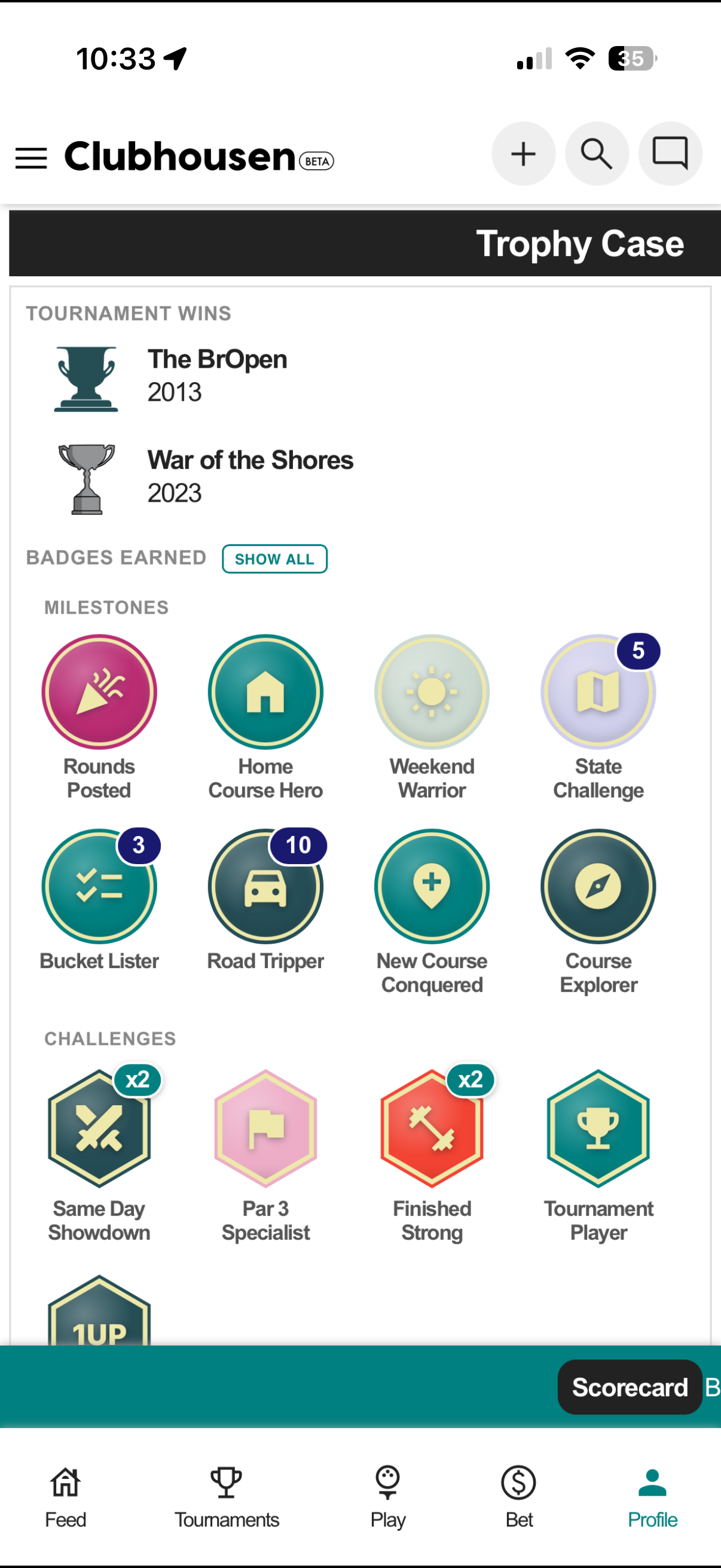 Earn badges and bragging rights
